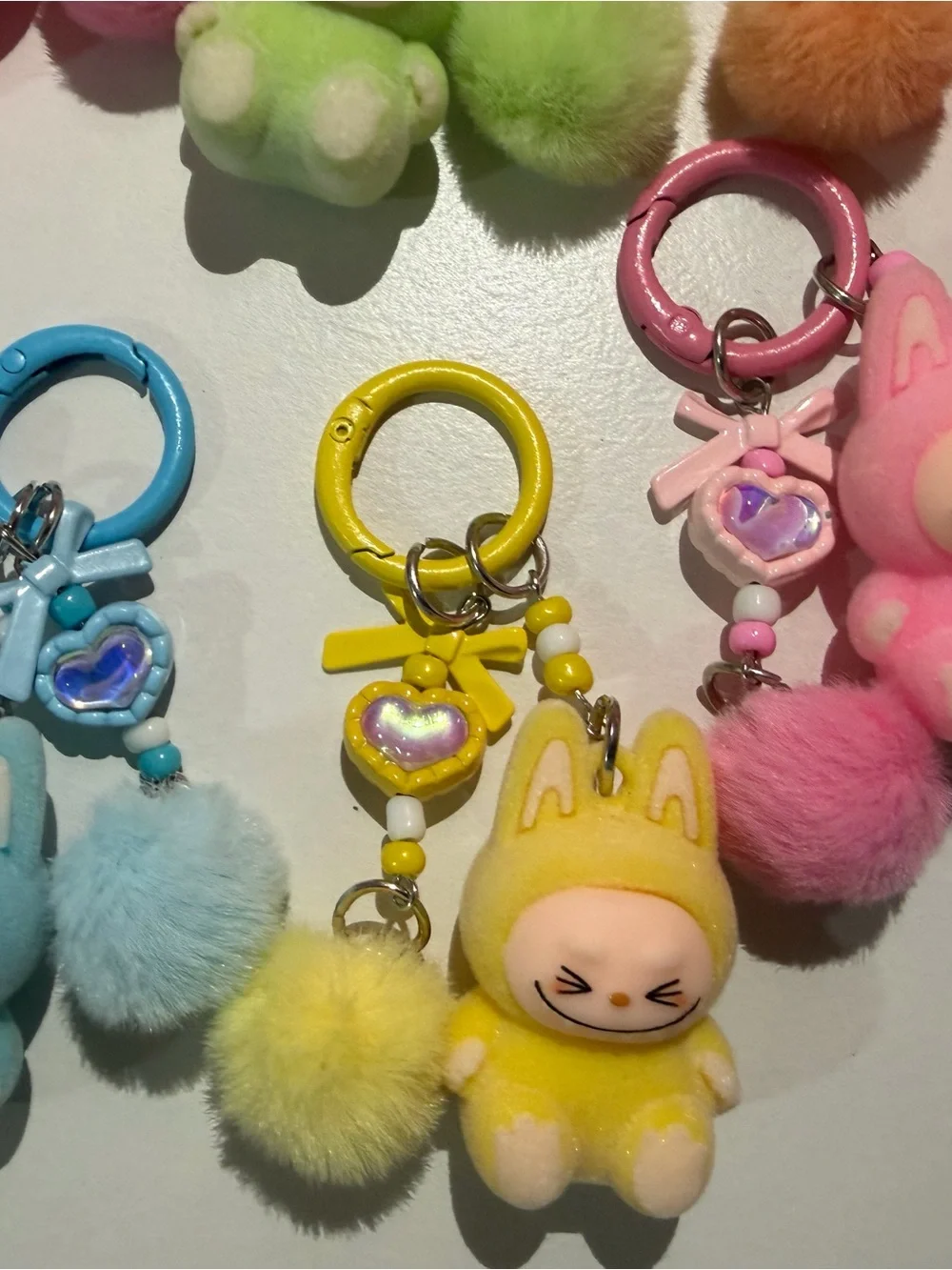 Cute Plush Bunny Keychain Charm – Assorted Colors